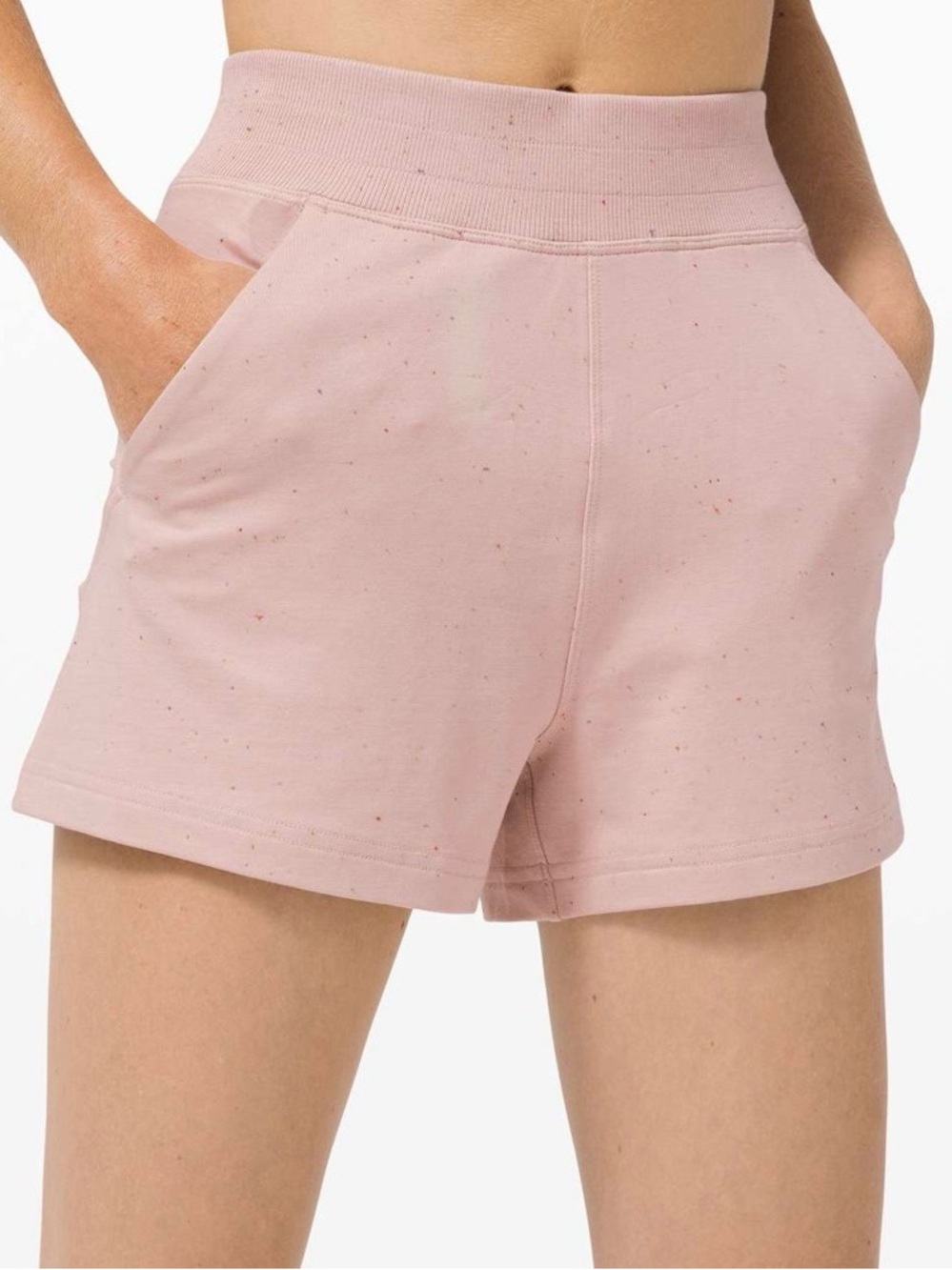 Lululemon LA Sweat Short Mink Berry Shorts Women's Size 6 Cotton Terry
